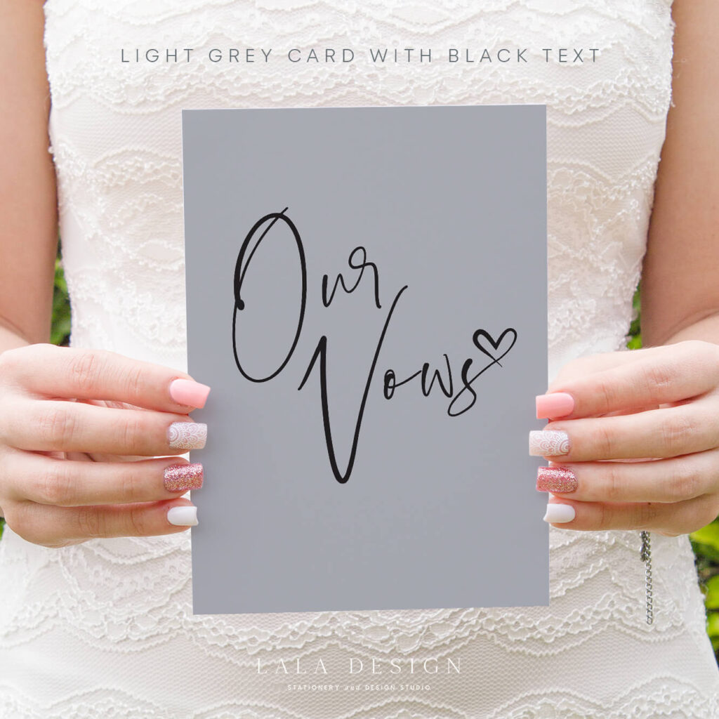 Our Vows | Custom wedding vow cards/books | Luxury wedding stationery Perth WA