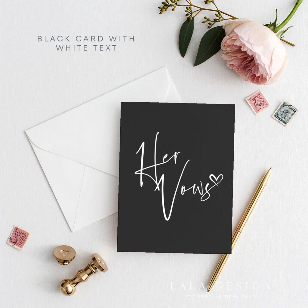 Custom wedding vow book for bride | Her Vows | Wedding stationery Perth WA