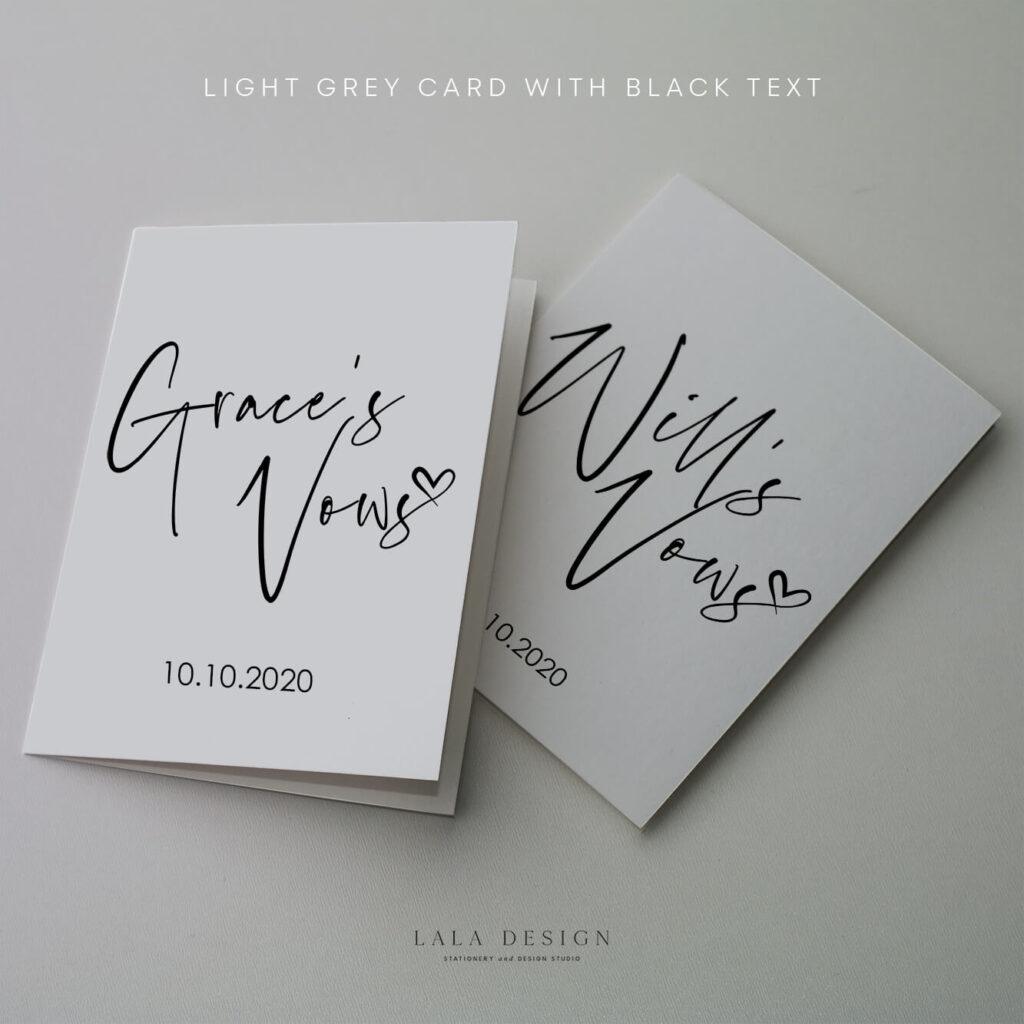 Custom vow cards/books | Personalised wedding stationery - Perth WA