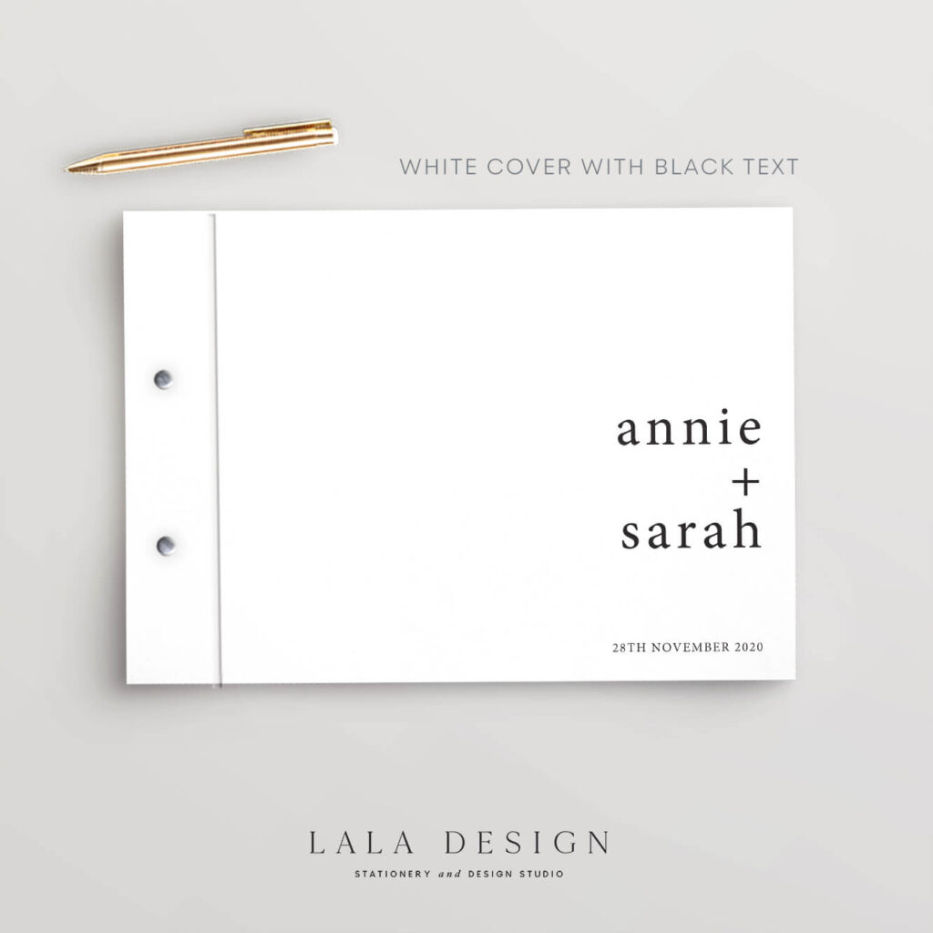 Just My Type Guestbook | Wedding & Engagement stationery - Perth WA