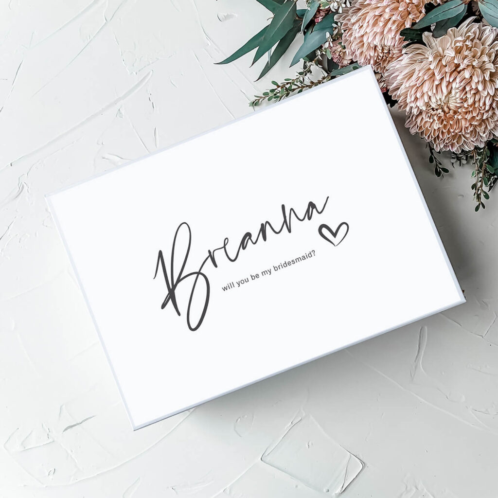 Thorne - White | Personalised Gift Boxes & Bridesmaid Boxes Perth WA