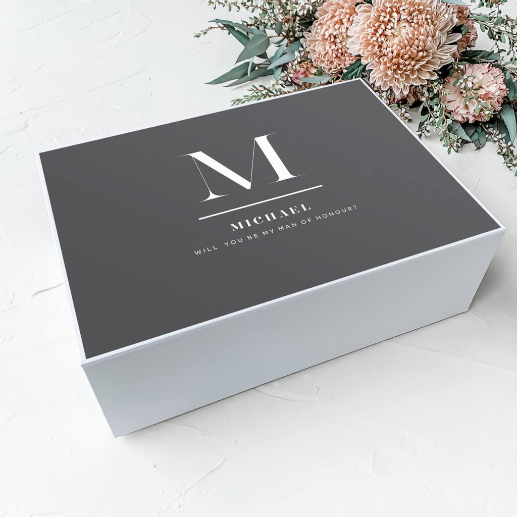 Treasury - White on Black | Personalised Gift Boxes & Bridesmaid Boxes Perth WA
