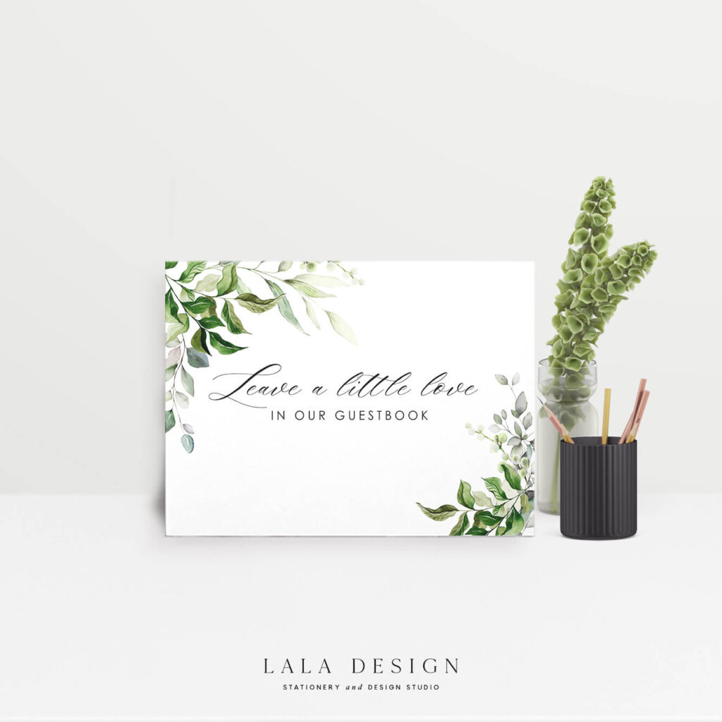 Guestbook Signage - In the Orchard by Lala Design Perth
