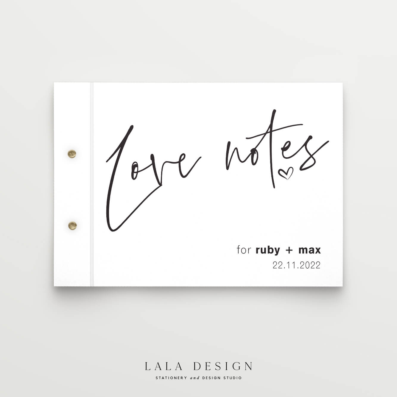Personalised wedding guestbook - Thorne - Lala Design Perth
